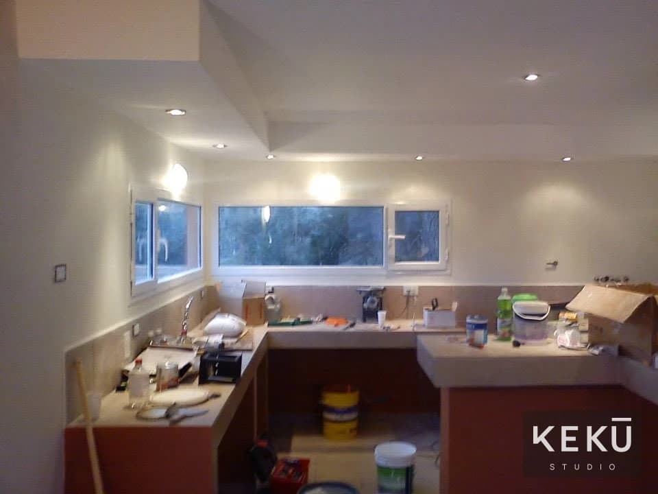 Interior de la vivienda en etapa de terminaciones