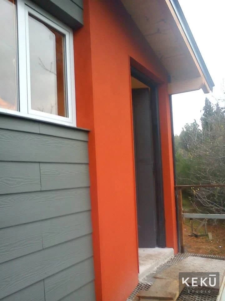 Terminaciones de fachada y aberturas de la vivienda